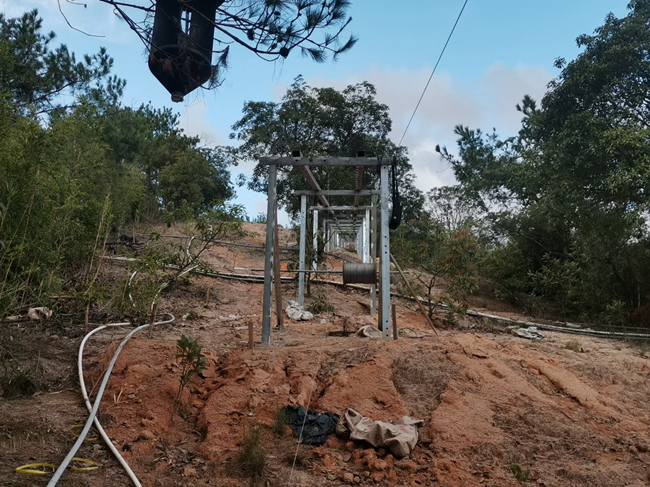 福建廈門漳州長泰縣小黃山景區(qū)魔毯施工現(xiàn)場